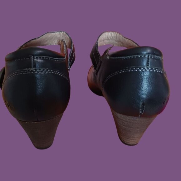 Taos Angel Mary Jane Black Leather With Strap Size 8 - Picture 2 of 16